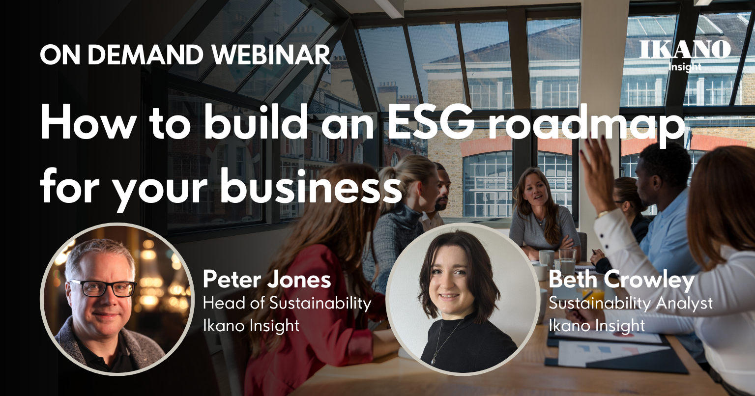 How to build an ESG roadmap for your business - on demand webinar recording