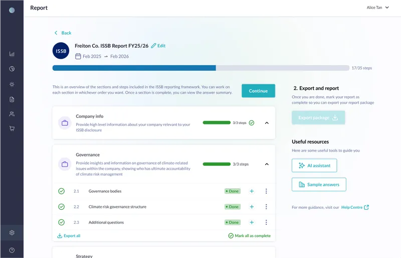 AI assisted ISSB reporting 1