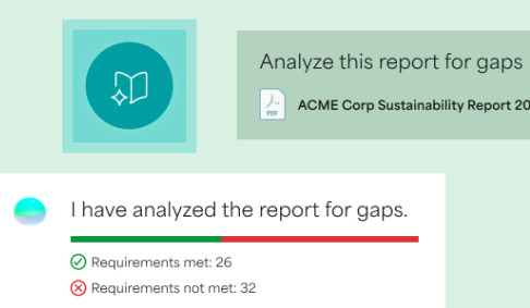 ESG reporting Gap Analyser agent 10
